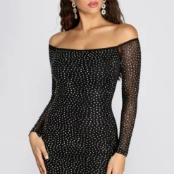 Windsor. Winona Heat Stone Off Shoulder Dress -Deals Skirt Store 05001 0155 3