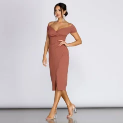 Windsor. Addison Formal Wrap Midi Dress 16 Windsor. Addison Formal Wrap Midi Dress -Deals Skirt Store 05001 0231 3