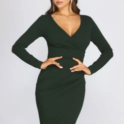 Windsor. Keily Formal Ruched Crepe Midi Dress 16 Windsor. Keily Formal Ruched Crepe Midi Dress -Deals Skirt Store 05001 0329 3
