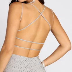 Windsor. Candice Glitter Heat Stone Mini Dress -Deals Skirt Store 05001 0360 3