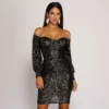 Windsor. Lara Formal Sequin Mini Dress -Deals Skirt Store 05001 0525 1