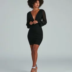 Windsor. Amaria Formal Ruched Chiffon Mini Dress 20 Windsor. Amaria Formal Ruched Chiffon Mini Dress -Deals Skirt Store 05001 0549 4