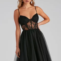 Windsor. Vanae Formal Lace Illusion Midi A-Line Dress -Deals Skirt Store 05001 0700 4 288dcf80 e512 46e6 8202 40f3e2f5fa48