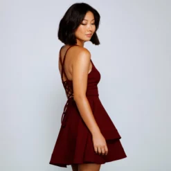 Windsor. Isabella Lace-Up Back Skater Dress -Deals Skirt Store 05001 0742 2 afe01117 4d2e 4fed adda cc60db3d9da3