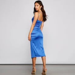 Windsor. Aleena Satin Midi Dress -Deals Skirt Store 05001 0788 2