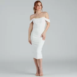 Windsor. Sheila Crepe Corset Midi Formal Dress 18 Windsor. Sheila Crepe Corset Midi Formal Dress -Deals Skirt Store 05001 0864 1 b289315d a171 4497 9da6 e3b020e4aa21