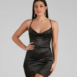 Windsor. Colbie Satin Bodycon Party Dress
