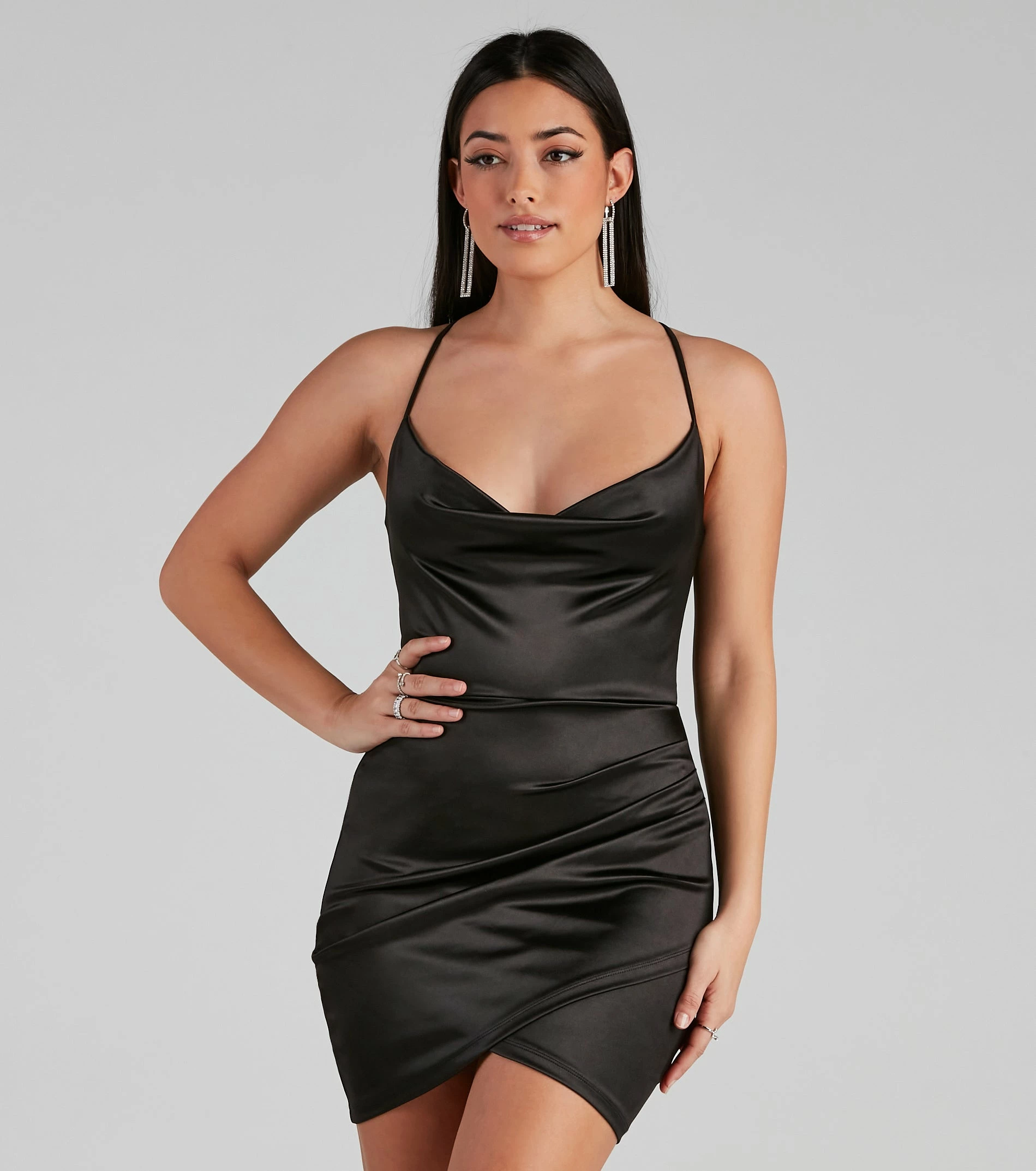 Windsor. Colbie Satin Bodycon Party Dress 3 Windsor. Colbie Satin Bodycon Party Dress