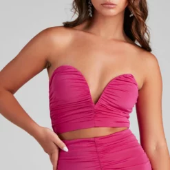 Windsor. Colette Formal Ruched Midi Dress -Deals Skirt Store 05001 0960 4