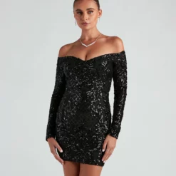 Windsor. Maddie Off-The-Shoulder Party Dress