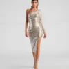 Windsor. Mellie Formal Sequin Midi Dress -Deals Skirt Store 05001 1030 1