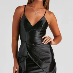 Windsor. Margret Satin Ruffle Party Dress -Deals Skirt Store 05001 1065 4 09d21e0f 3139 429e 9040 9b84aec5d7cf 1