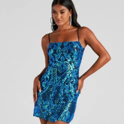 Windsor. Kaylie Sequin Short Party Dress