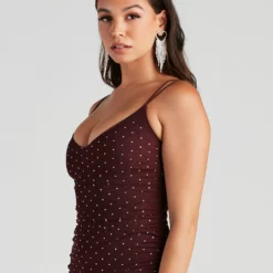 Windsor. Kylie Rhinestone Mesh Mini Dress 16 Windsor. Kylie Rhinestone Mesh Mini Dress -Deals Skirt Store 05001 1109 4