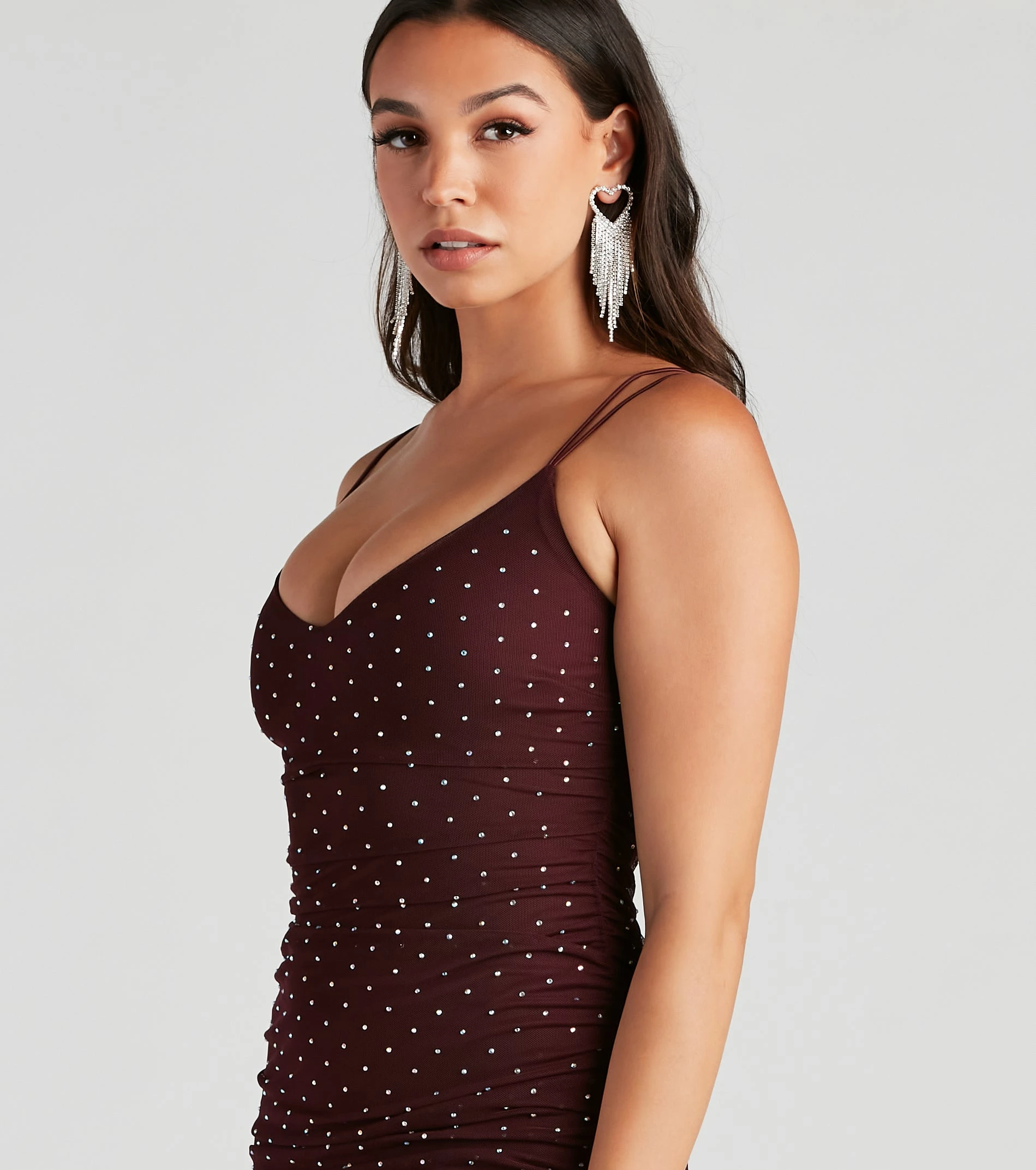 Windsor. Kylie Rhinestone Mesh Mini Dress 5 Windsor. Kylie Rhinestone Mesh Mini Dress - Image 3