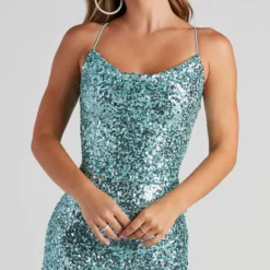 Windsor. Allie Formal Sequin Open Back Dress -Deals Skirt Store 05001 1129 4