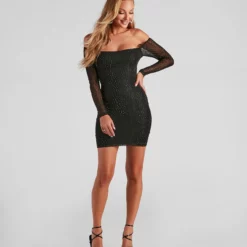 Windsor. Winona Heat Stone Off Shoulder Dress -Deals Skirt Store 05001 1147 3