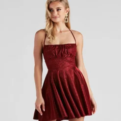 Windsor. Kaylee Formal Woven Glitter Party Dress