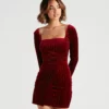 Windsor. Katrina Velvet Long Sleeve Dress 2 Windsor. Katrina Velvet Long Sleeve Dress -Deals Skirt Store 05001 1175 1