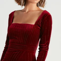 Windsor. Katrina Velvet Long Sleeve Dress 13 Windsor. Katrina Velvet Long Sleeve Dress -Deals Skirt Store 05001 1175 4