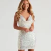 Windsor. Kensley Sequin Cowl Party Dress -Deals Skirt Store 05001 1361 1