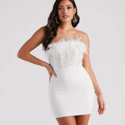 Windsor. Anabelle Feather Corset Party Dress