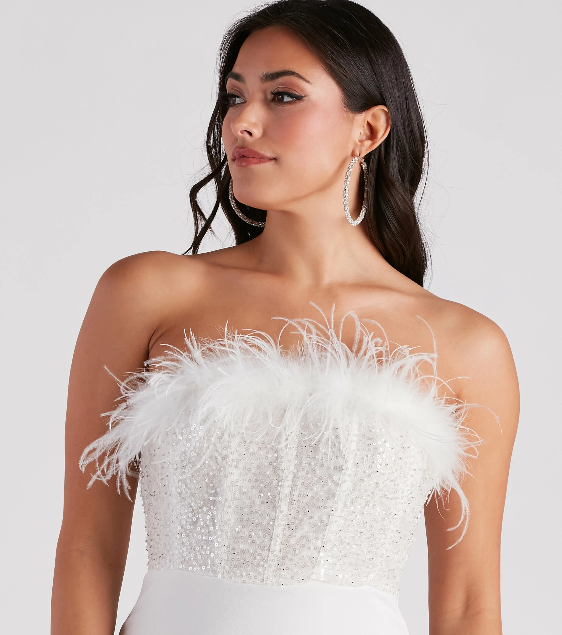Windsor. Anabelle Feather Corset Party Dress 6 Windsor. Anabelle Feather Corset Party Dress - Image 4