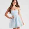 Windsor. Esmeralda Tulle Sequin Strapless Party Dress