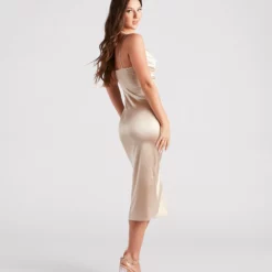 Windsor. Kristen Formal Satin Cowl Neck Midi Dress -Deals Skirt Store 05001 1585 2 53148dea 8c79 406a bfea a74b0ef58c5c