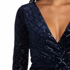 Windsor. Makenna Formal Velvet And Sequin Dress 9 Windsor. Makenna Formal Velvet And Sequin Dress -Deals Skirt Store 05001 3937 4