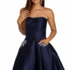 Windsor. Noelle Formal Satin Party Dress -Deals Skirt Store 05001 3938 1