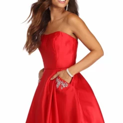 Windsor. Noelle Formal Satin Party Dress -Deals Skirt Store 05001 3943 1