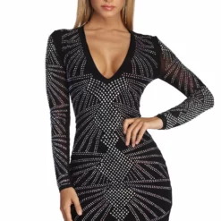 Windsor. Deandra Precious Heat Stone Bodycon Dress