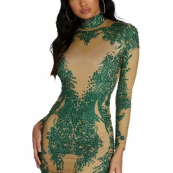 Windsor. Juliana Formal Heat Stone Mini Dress