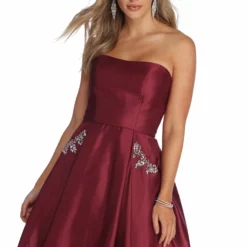 Windsor. Noelle Formal Satin Party Dress -Deals Skirt Store 05001 4036 1