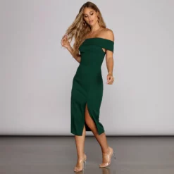 Windsor. Kate Formal Crepe Midi Dress -Deals Skirt Store 05001 4044 4