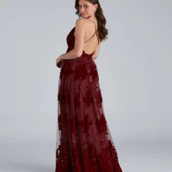 Windsor. Morgan Formal Flocked Velvet Dress -Deals Skirt Store 05002 0142 2