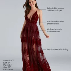 Windsor. Morgan Formal Flocked Velvet Dress -Deals Skirt Store 05002 0142 9