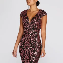 Windsor. Elsie Formal Open Back Sequin Dress 8 Windsor. Elsie Formal Open Back Sequin Dress -Deals Skirt Store 05002 0255 2