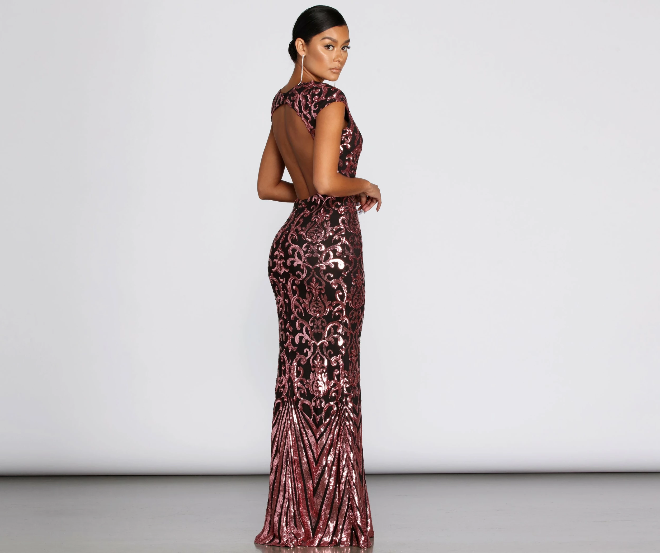 Windsor. Elsie Formal Open Back Sequin Dress 4 Windsor. Elsie Formal Open Back Sequin Dress - Image 2