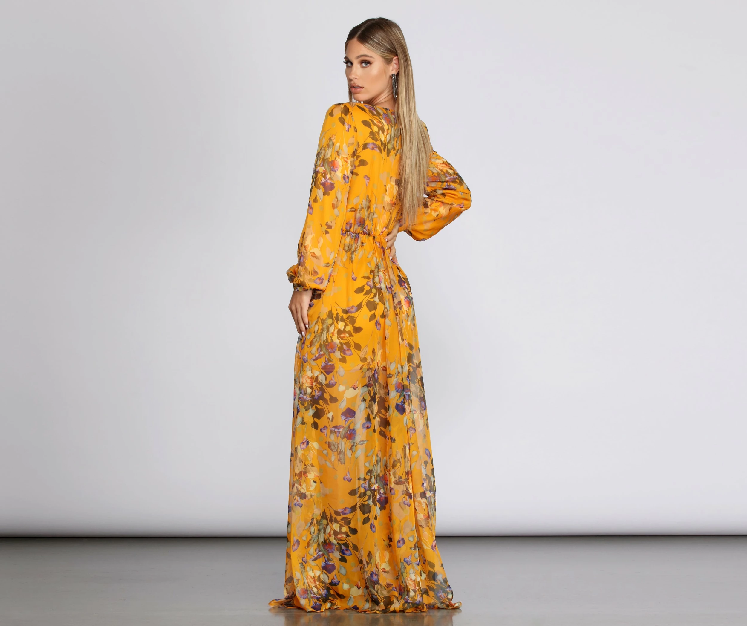 Windsor. Eliana Formal Plunging Wrap Dress 4 Windsor. Eliana Formal Plunging Wrap Dress - Image 2