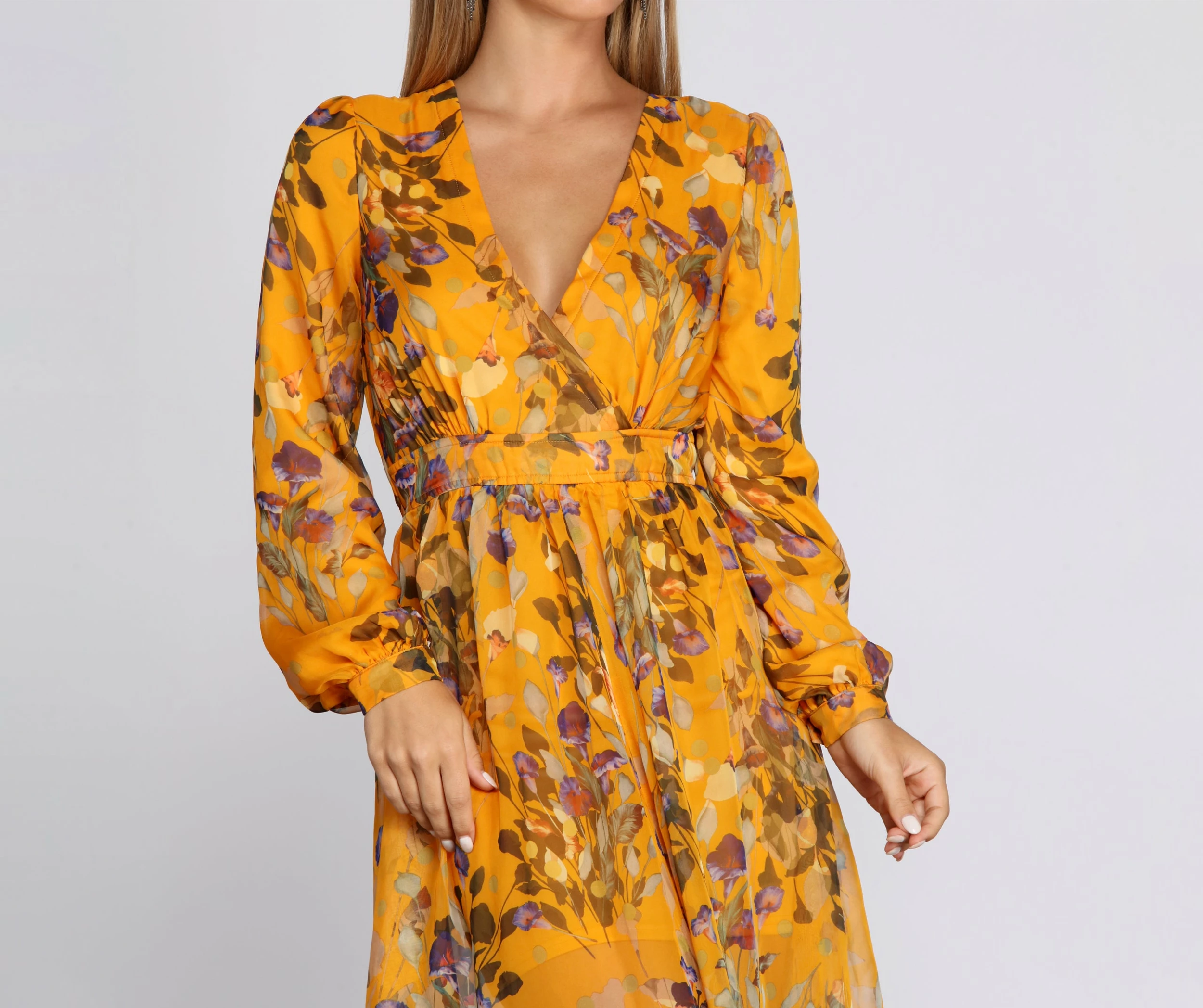 Windsor. Eliana Formal Plunging Wrap Dress 6 Windsor. Eliana Formal Plunging Wrap Dress - Image 4