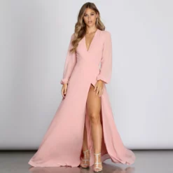 Windsor. Mavis Chiffon Wrap Gown