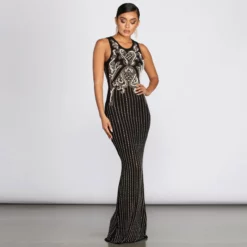 Windsor. Deleah Formal Sleeveless Pearl Dress