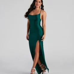 Windsor. Arabella High Slit Cowl Neck Dress -Deals Skirt Store 05002 0513 4 620656e3 9d9e 4d68 a806 4028eaa6904d