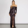 Windsor. Daphne Sequin Off Shoulder Mermaid Dress 2 Windsor. Daphne Sequin Off Shoulder Mermaid Dress -Deals Skirt Store 05002 0562 1