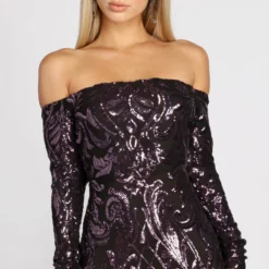 Windsor. Daphne Sequin Off Shoulder Mermaid Dress -Deals Skirt Store 05002 0562 4