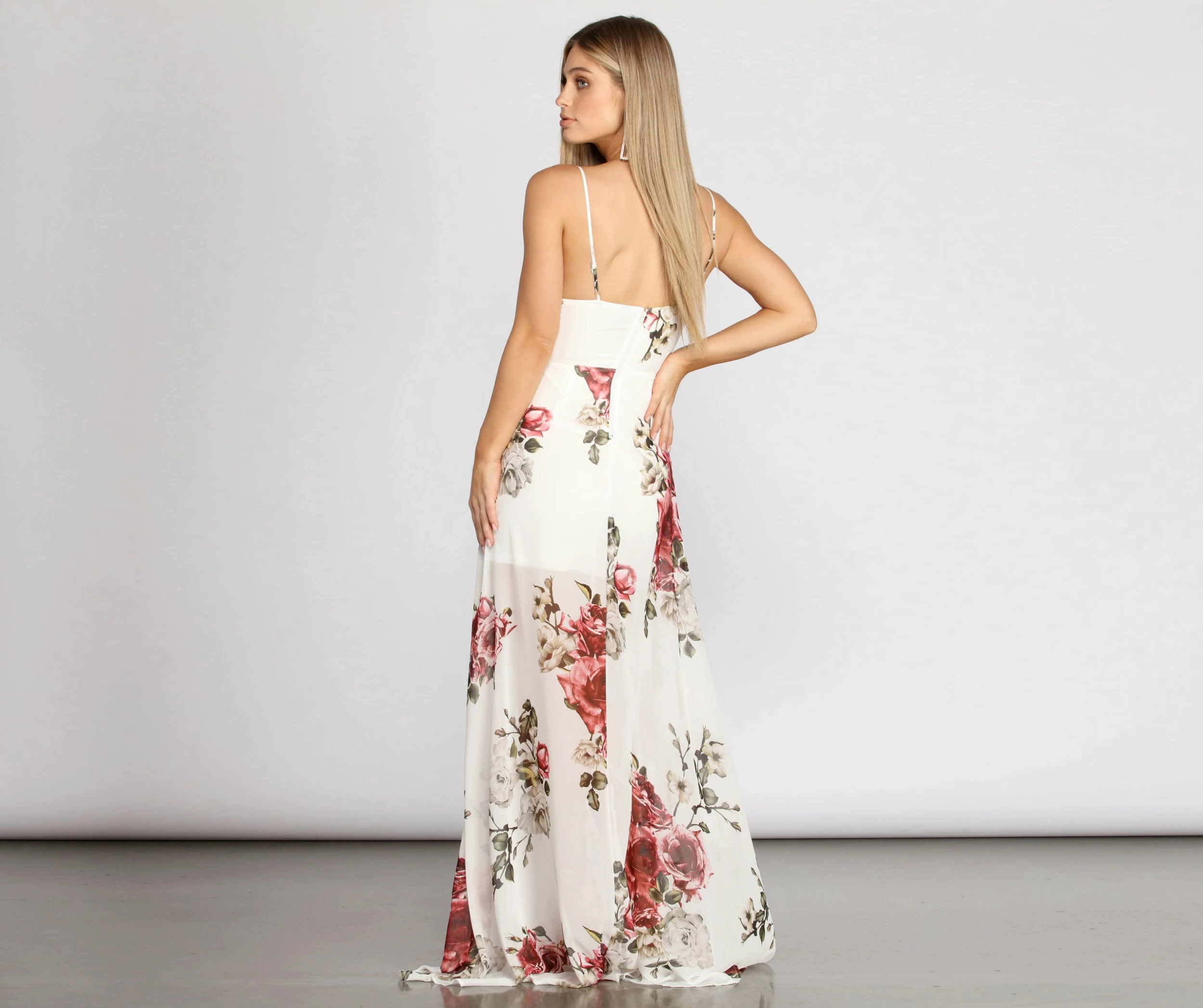 Windsor. Claire Floral Chiffon Wrap Dress 4 Windsor. Claire Floral Chiffon Wrap Dress - Image 2