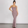 Windsor. Nivea Mauve Glitter Cowl Neck Evening Gown 2 Windsor. Nivea Mauve Glitter Cowl Neck Evening Gown -Deals Skirt Store 05002 0733 1