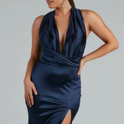 Windsor. Johanna Formal Convertible Ties Satin Dress -Deals Skirt Store 05002 1126 11 e6e550a5 ac35 4dd5 a994 f6594a93e344